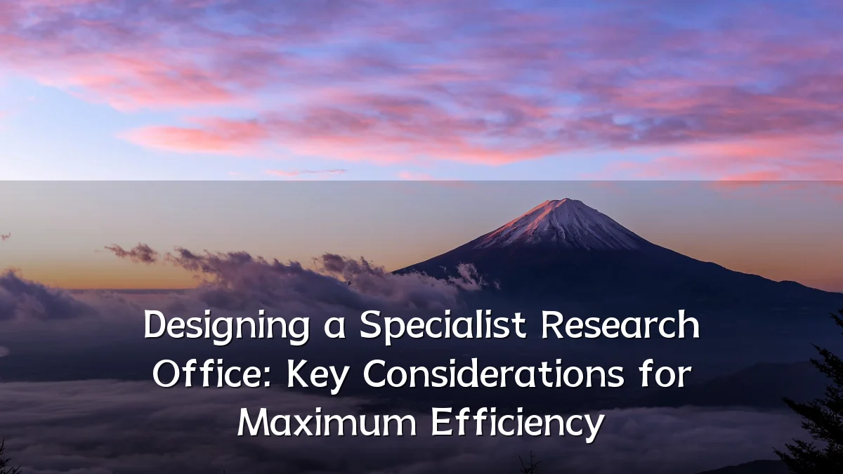 Designing a Specialist Research Office: Key Considerations for Maximum Efficiency