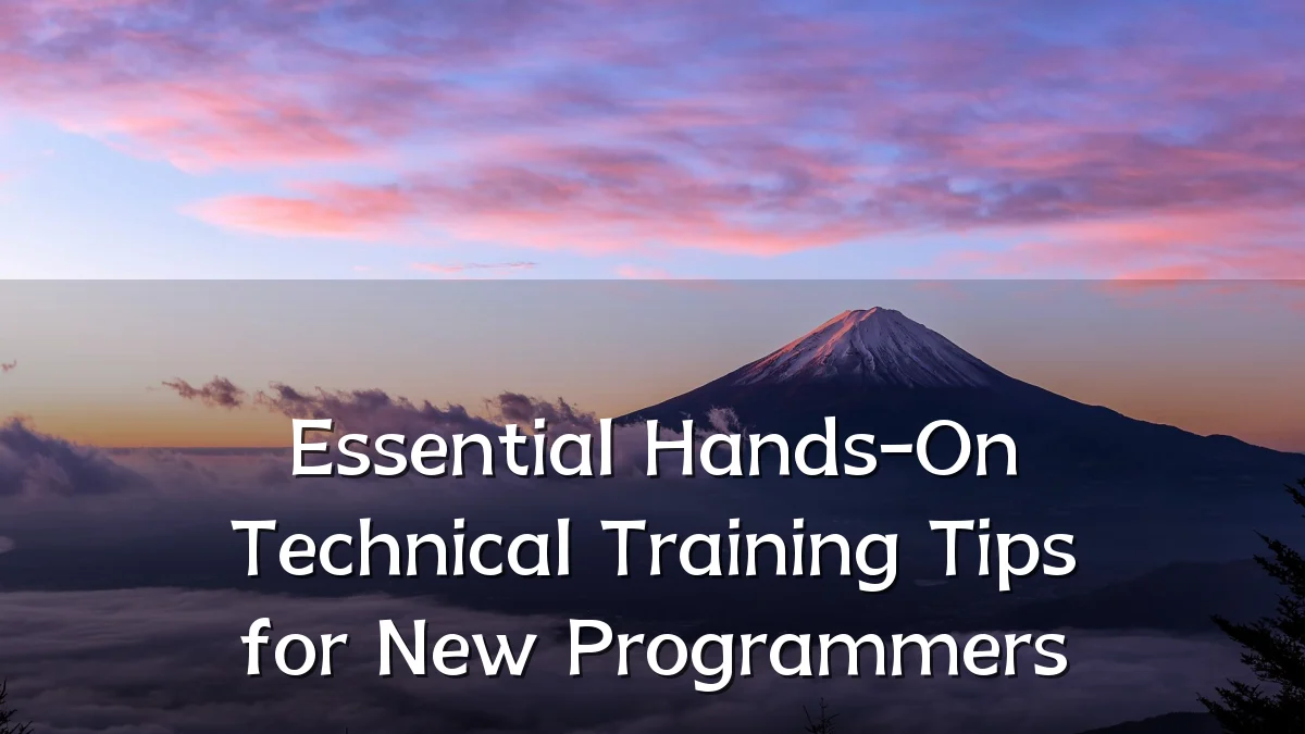 Essential Hands-On Technical Training Tips for New Programmers