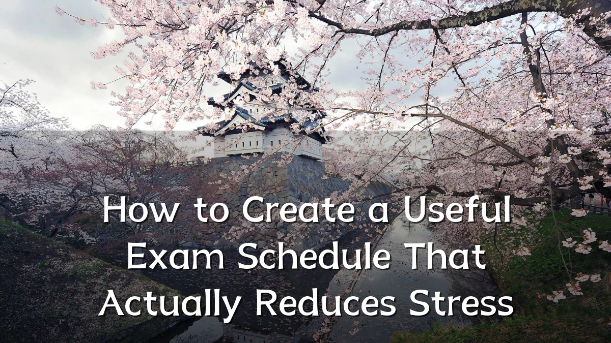 How to Create a Useful Exam Schedule That Actually Reduces Stress