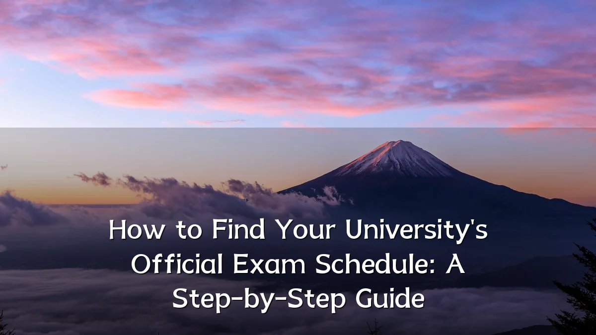 How to Find Your University's Official Exam Schedule: A Step-by-Step Guide
