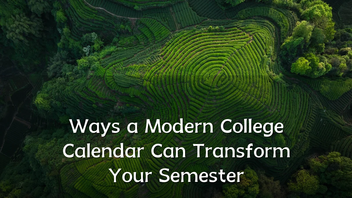 Ways a Modern College Calendar Can Transform Your Semester