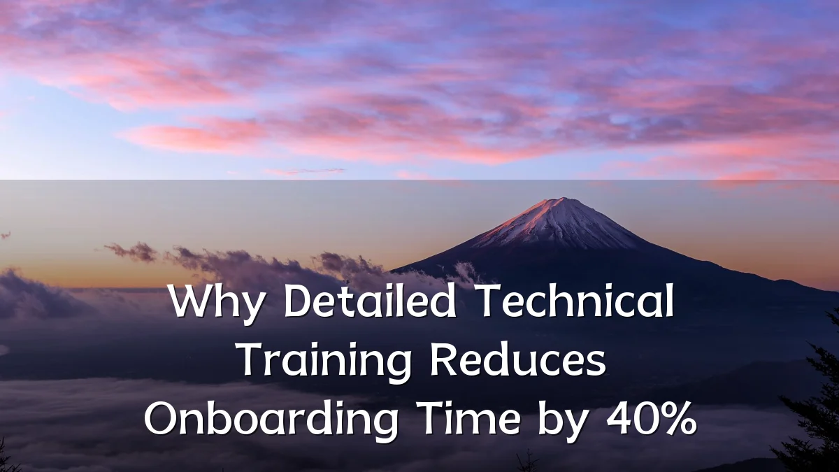 Why Detailed Technical Training Reduces Onboarding Time by 40%